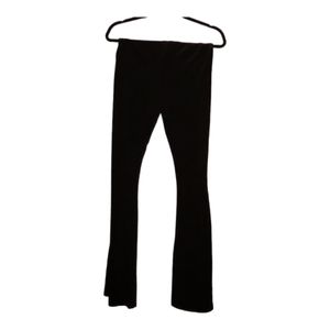 Large bear dance brand black velvet stretch bell bottoms
